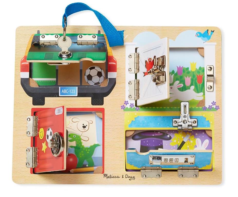 Tablica motoryczna melissa and doug 4 zamki i klucze